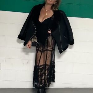 Anthropologie sheer skirt size small